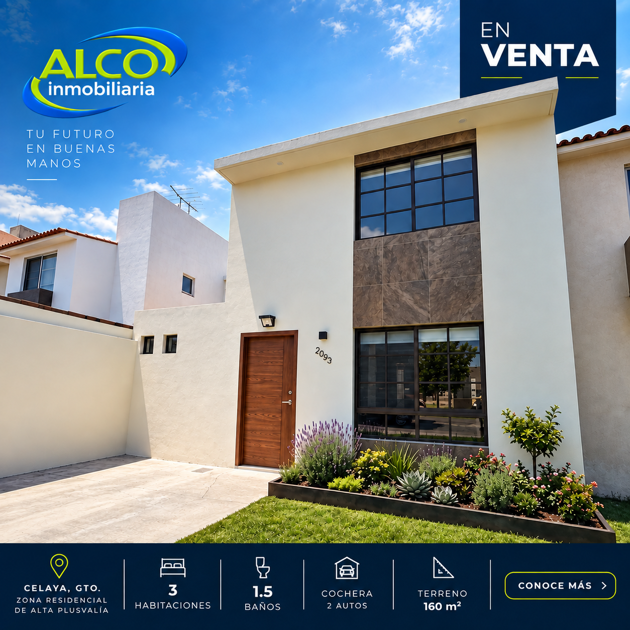 Casa en Celaya, 3 habitaciones, 1.5 baños