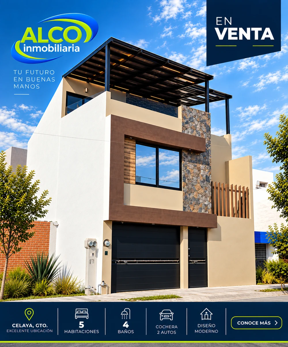 Flyer de la casa en Rinconada Álamos, Celaya, Gto.