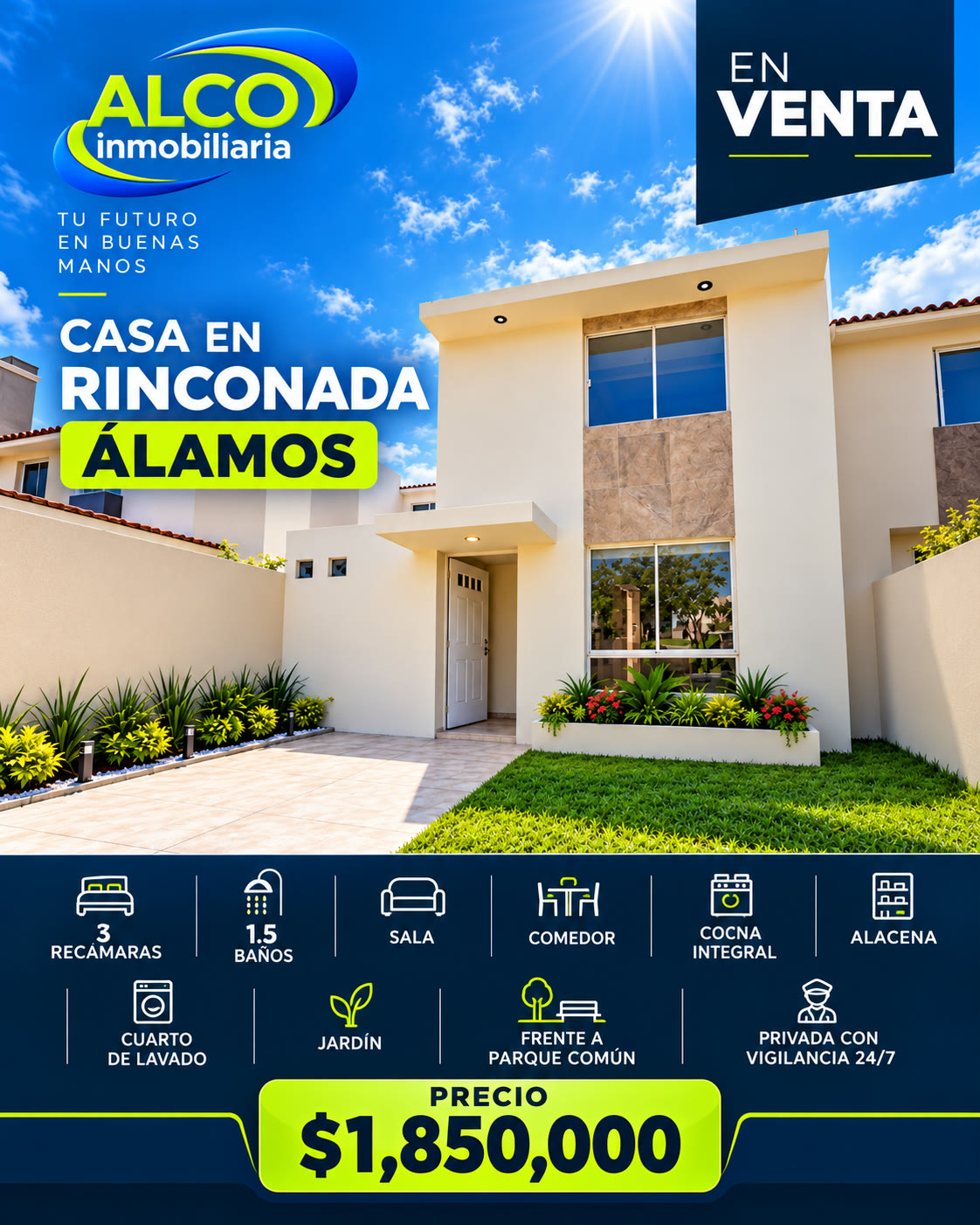 Flyer de la casa en Rinconada Álamos, Celaya, Gto.